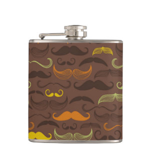 Flasques Motif de moustache, rétro style 5