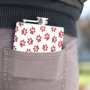 Flasques Motif De Pâtes, Patrouilles De Chiens, Paws Rouges