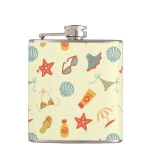 Flasques Motif de plage d'été