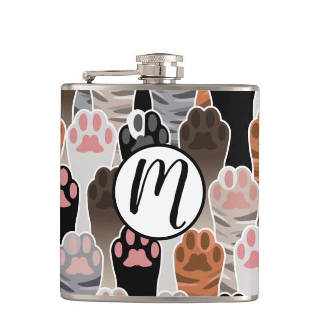 Flasques Motif de plusieurs pattes de chat (Devant)