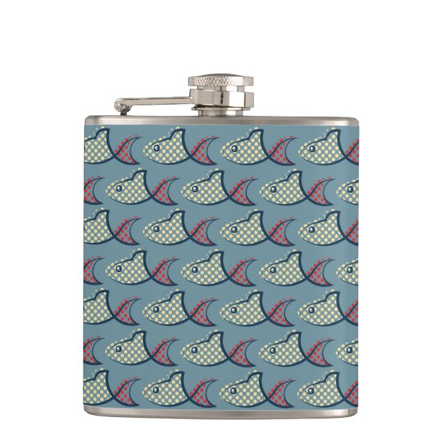 Flasques Motif de poissons de point de polka (Devant)
