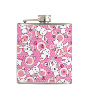 Flasques motif de rose de kawaii