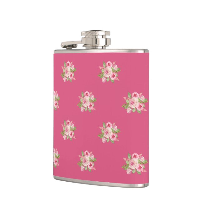 Flasques Motif de roses roses peintes (Gauche)