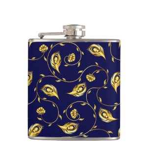 Flasques Motif de Sari de paon