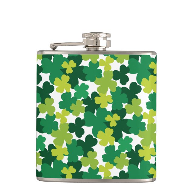 Flasques Motif de shamrock du jour de St Patrick (Devant)