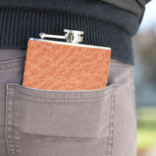 Flasques motif de texture cuir
