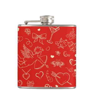 Flasques Motif de Valentine