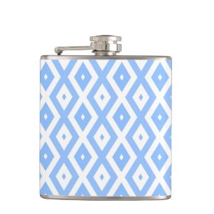 Flasques Motif diamant bleu et blanc