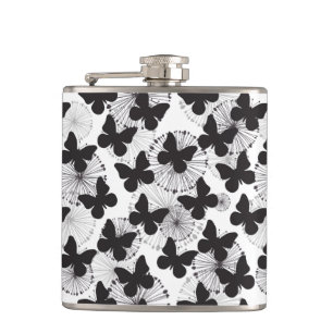 Flasques motif d'un papillon