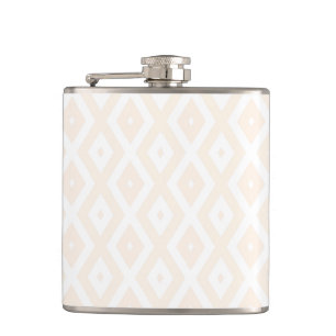Flasques Motif en diamant beige et blanc