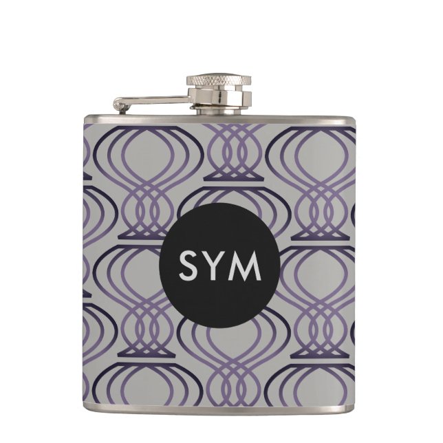 Flasques Motif final Burnt Purple et Silver (Devant)