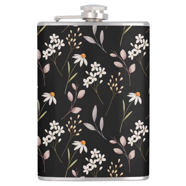 Flasques Motif Fleur sauvage aquarelle (Devant)
