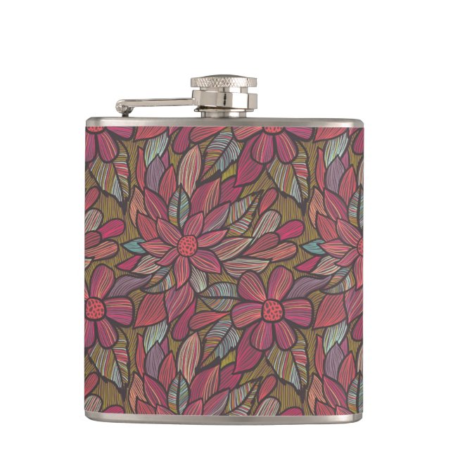 Flasques Motif floral 4 (Devant)