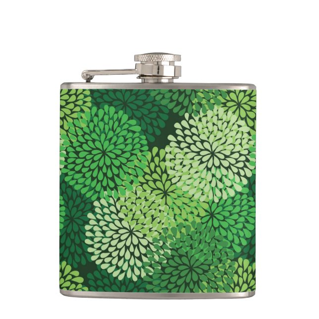 Flasques Motif floral vert (Devant)