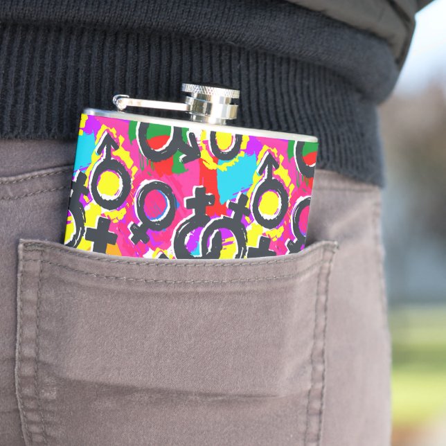 Flasques Motif Gay pride de Neon (En situation)