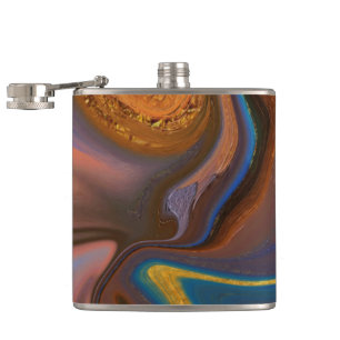 Flasques motif marbré abstrait