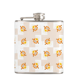 Flasques Motif orange d'illustration de hibou