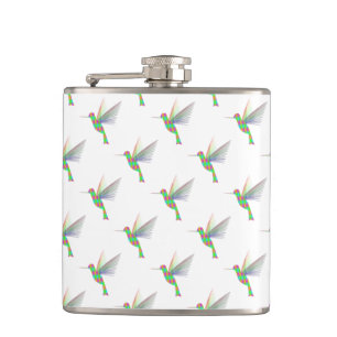 Flasques Motif Rainbow Hummingbirds