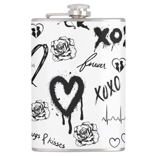 Flasques Motif sans couture gothique (Devant)