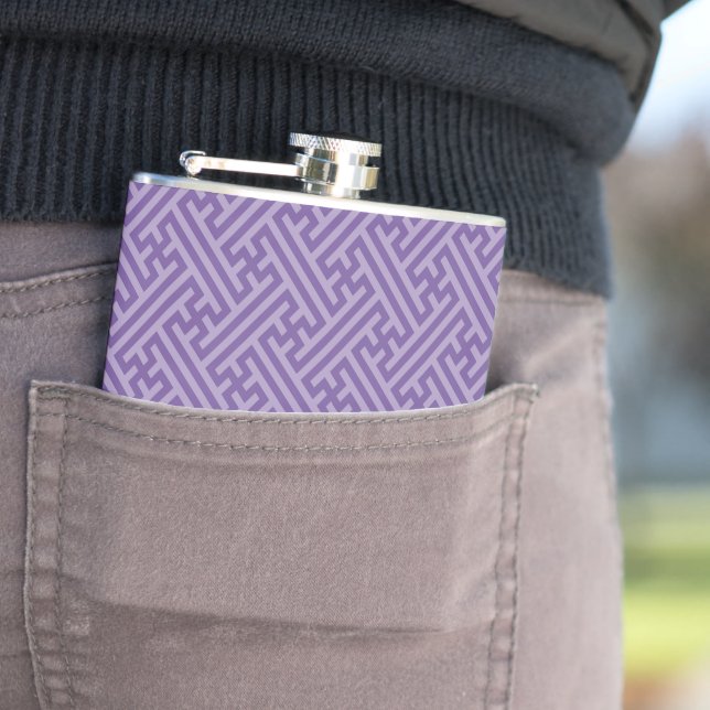 Flasques Motif Sayagata, Japonais, Violet et Rose (En situation)