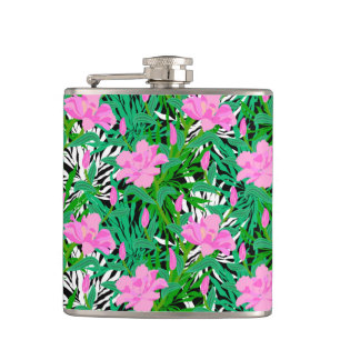 Flasques Motif tropical aux fleurs de la jungle