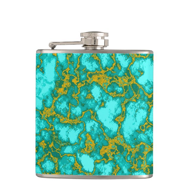 Flasques Motif turquoise (Devant)