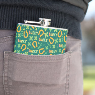 Flasques Motif vert CHANCEUX irlandais