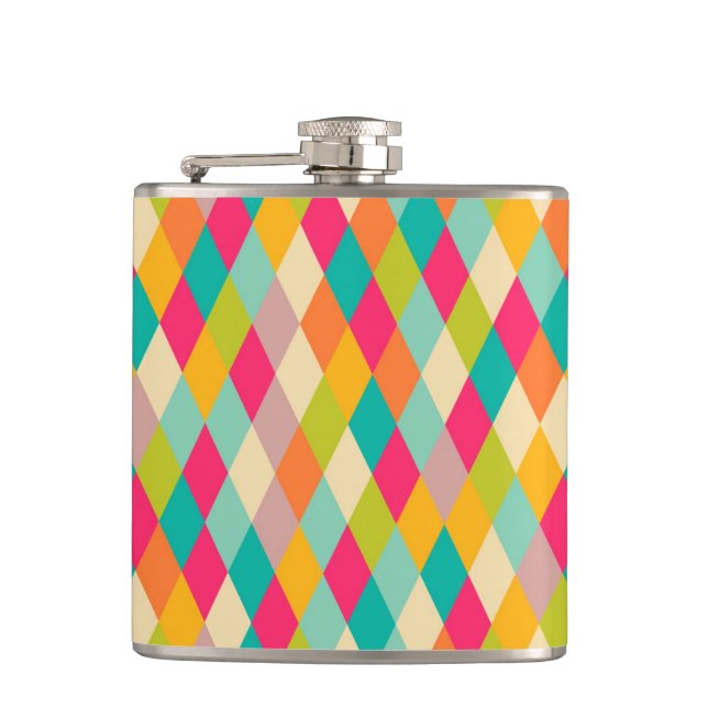 Flasques motif vintage arlequin (Devant)