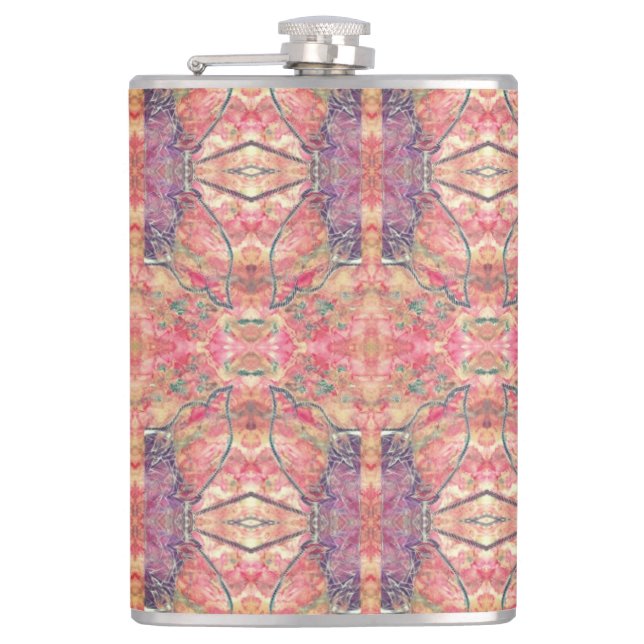 Flasques Motif violet et rose (Devant)