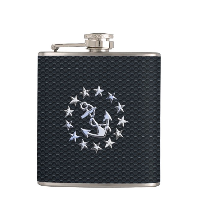 Flasques Nautique Yacht Drapeau Chrome Ensigne sur Grille I (Devant)