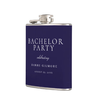 Flasques Navy Blue Classic Mens Bachelor Party Cadeau
