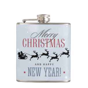 Flasques Noël de Santa and his Flying