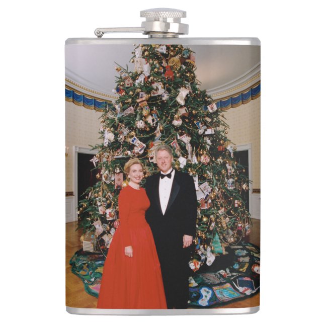 Flasques Noël du président américain Bill Clinton et Hillar (Devant)