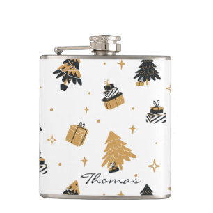 Flasques Noël Motif Festin Keepsaké personnalisé