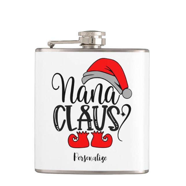 Flasques Noël Père Noël Nana Claus Drôle Humour de vacances (Devant)