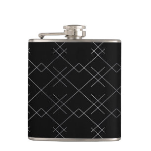 Flasques Noir argenté, cool, élégant, simple motif moderne