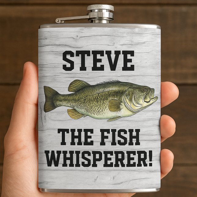 Flasques Nom amusant Légende de pêche Basse à grande bouche (Fishing Flask Largemouth Bass Gifts for Bass Fisherman)