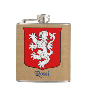 Flasques Nom de famille italien Rossi Heraldique Shield