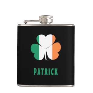 Flasques Nom personnalisé Celtic Irlande Shamrock Drapeau i