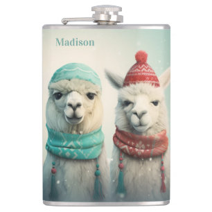 Flasques Nom personnalisé Llamas d'hiver