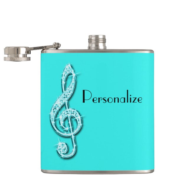 Flasques Notes scintillantes étincelantes turquoises de (Ouvert)