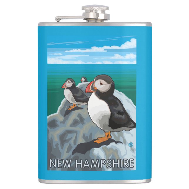 Flasques Nouvelle scène de HampshirePuffins (Devant)