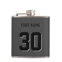 Numéro et nom personnalisés en noir simple