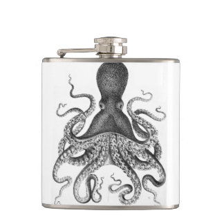 Flasques Octopus d'impression Vintage