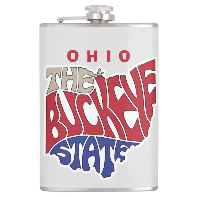Flasques Ohio surnom Word Art (Devant)