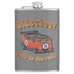 Flasques Old school, vintage car in Red and Grey Hochgesch