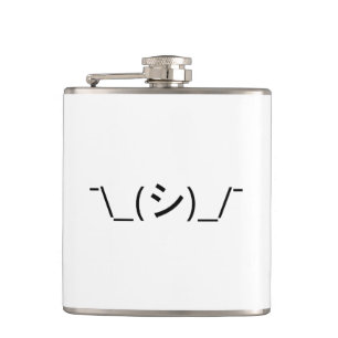 Flasques Oops Shrug Emoticon ; -\_(シ)_/