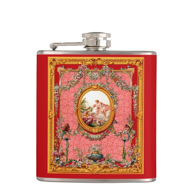 Flasques opulent baroque du XVIIIe siècle famille heureuse (Devant)
