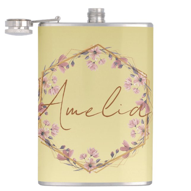 Flasques Or moderne Couleur d'eau fleurie de luxe (Ouvert)