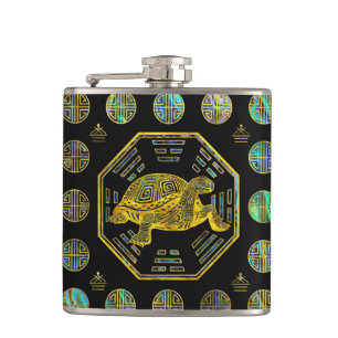Flasques Ormeau d'or Shell de Feng Shui de tortue/tortue